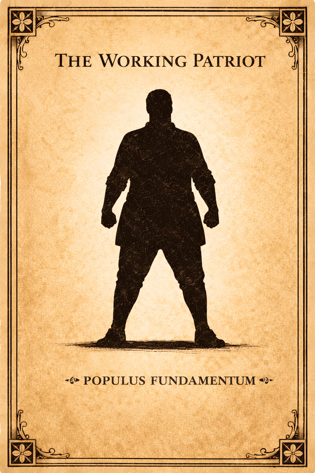 Woodcut portrait of The Working Patriot